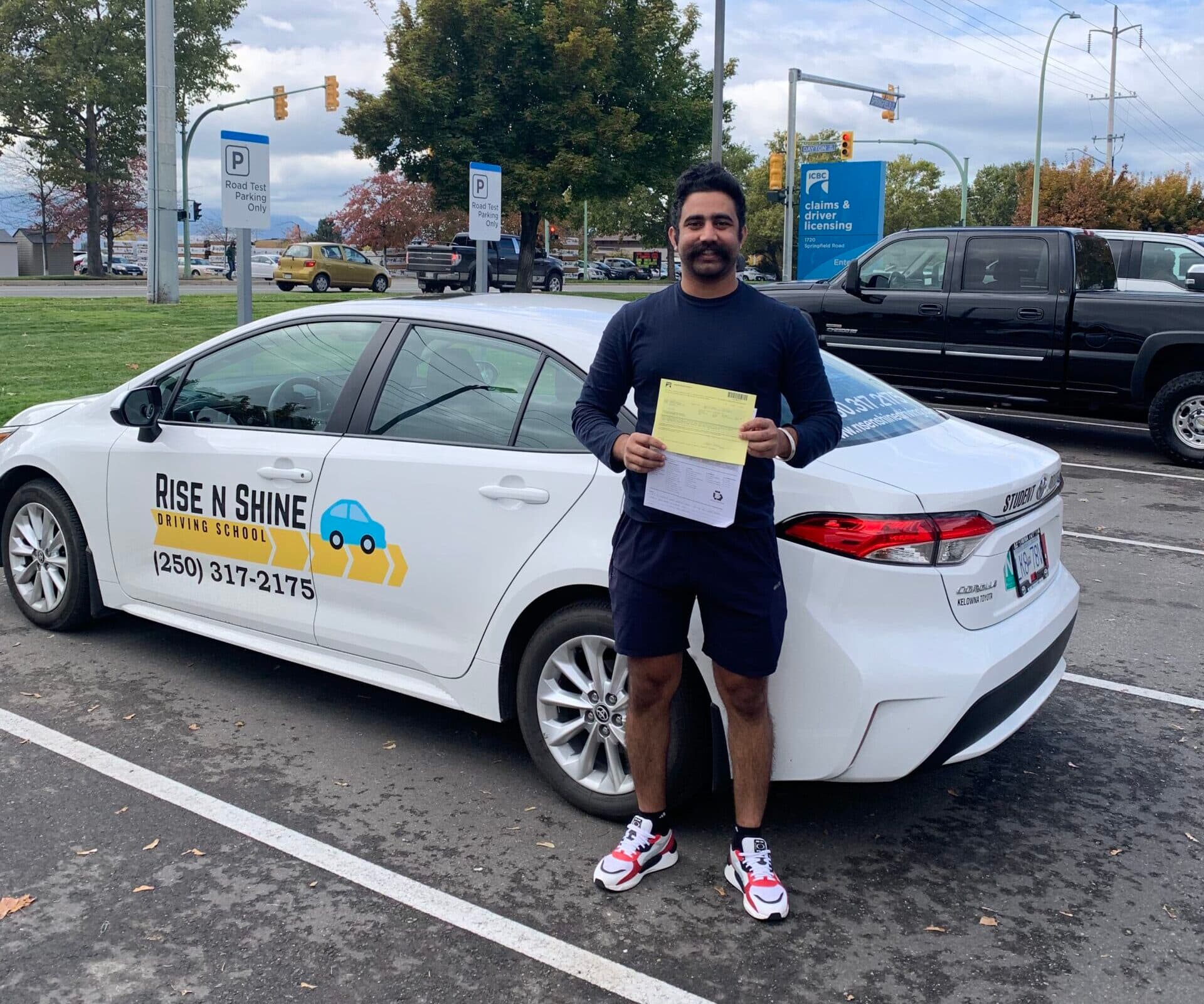 Successful student driver - Rise n Shine Kelowna