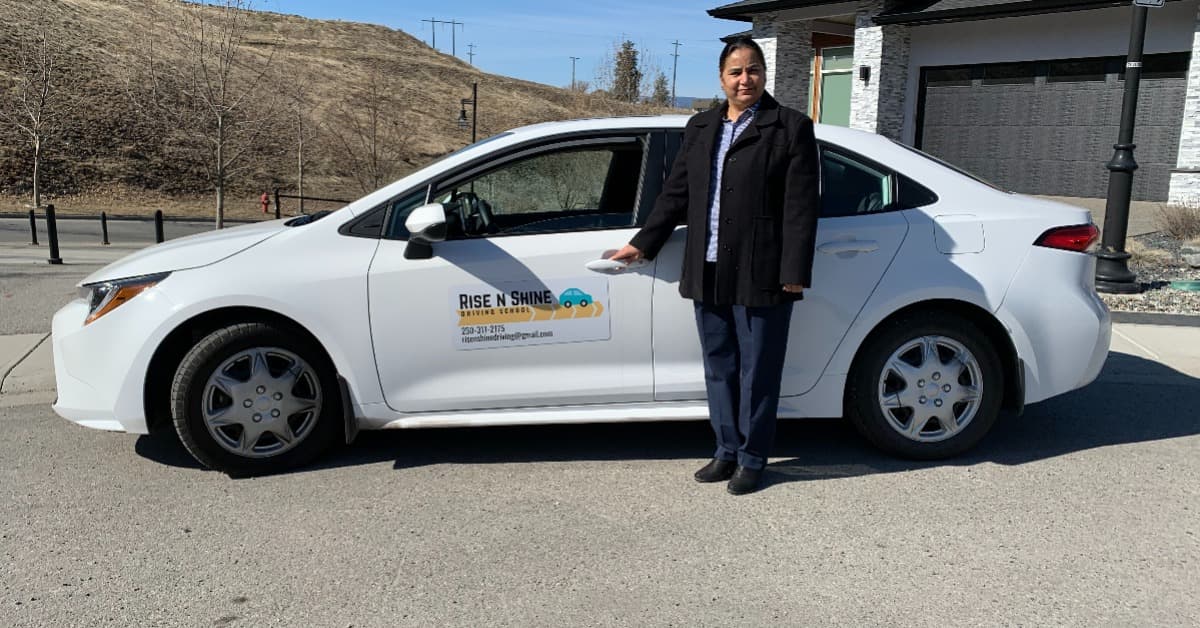 Highway driving lessons on Highway 97 BC